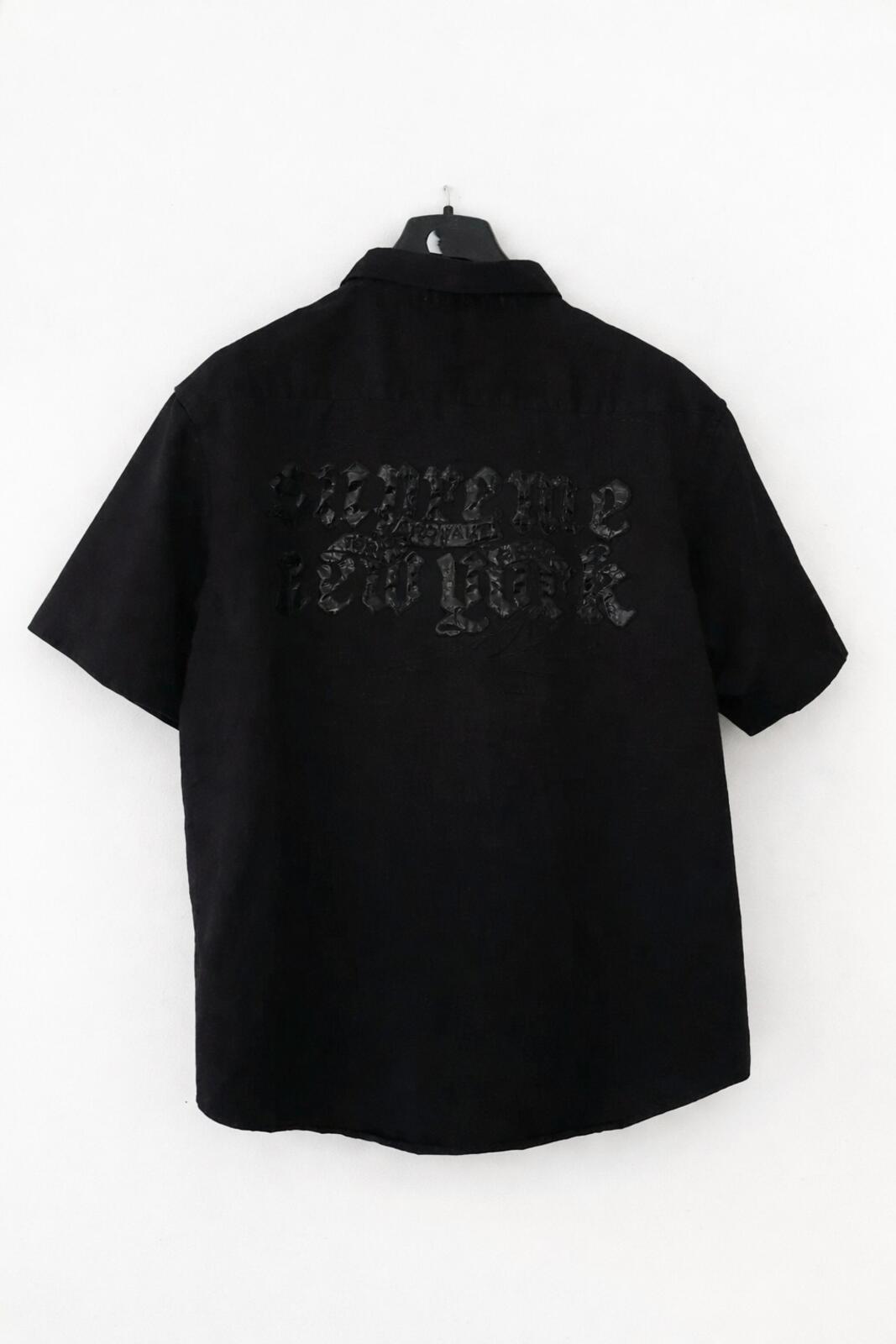 SS23 Supreme Croc Patch S/S Work Shirt Black Size L