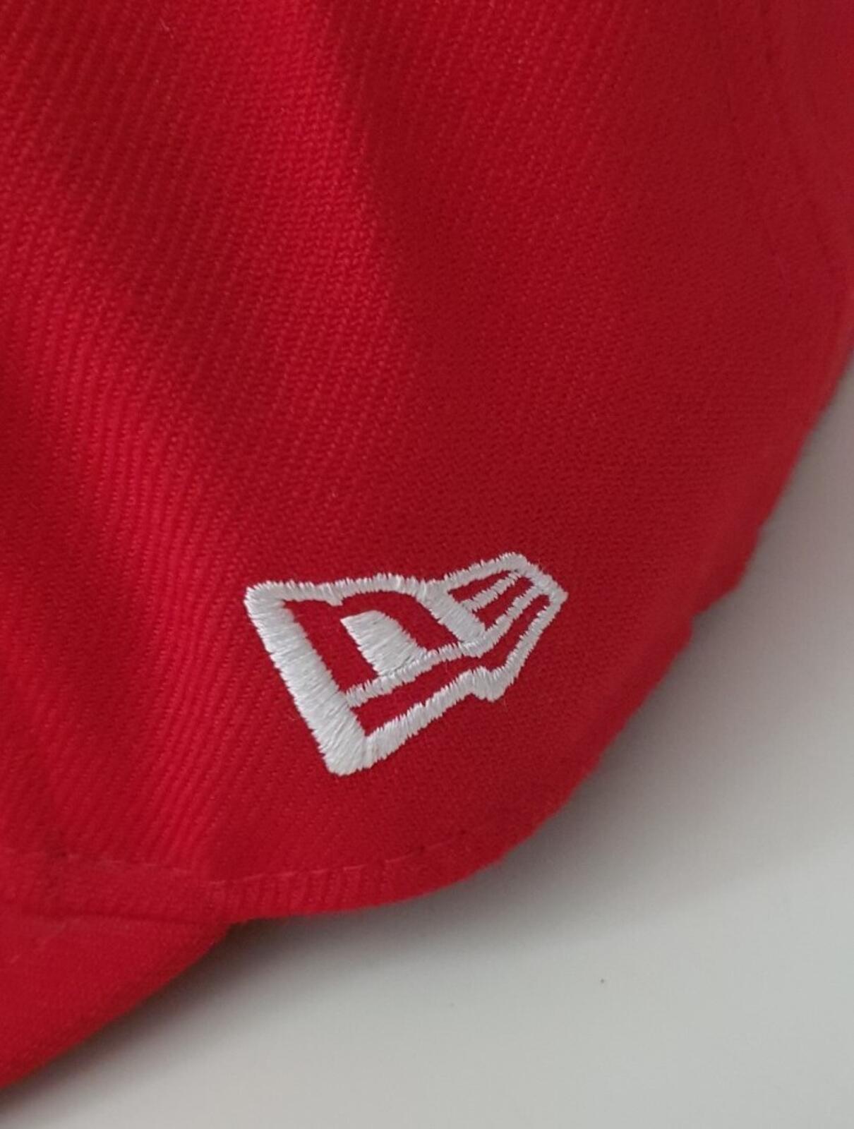 SS12 Supreme NO 1 Script New Era 59fifty fitted cap size 7 1/8 Red hat Vintage