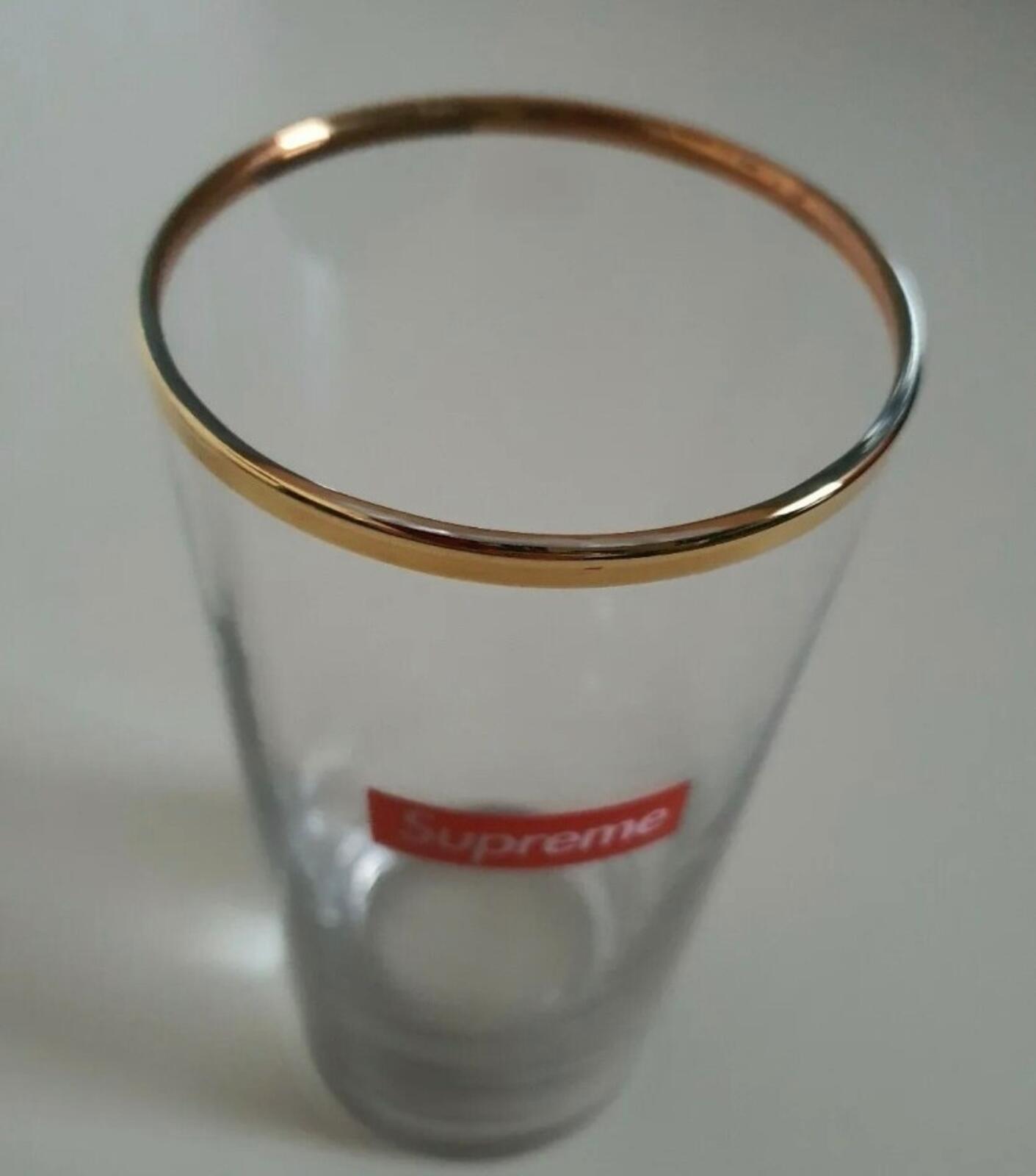 FW15 Supreme Bar Glass clear small red box logo Accessory