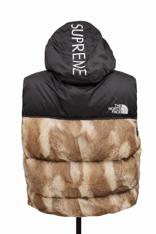 Chaleco Chaqueta FW13 Supreme x The North Face Fur Nuptse 700 Plumas de Ganso Talla L