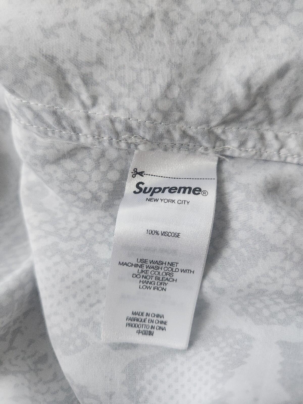SS24 Supreme Snake S/S shirt S small white button up