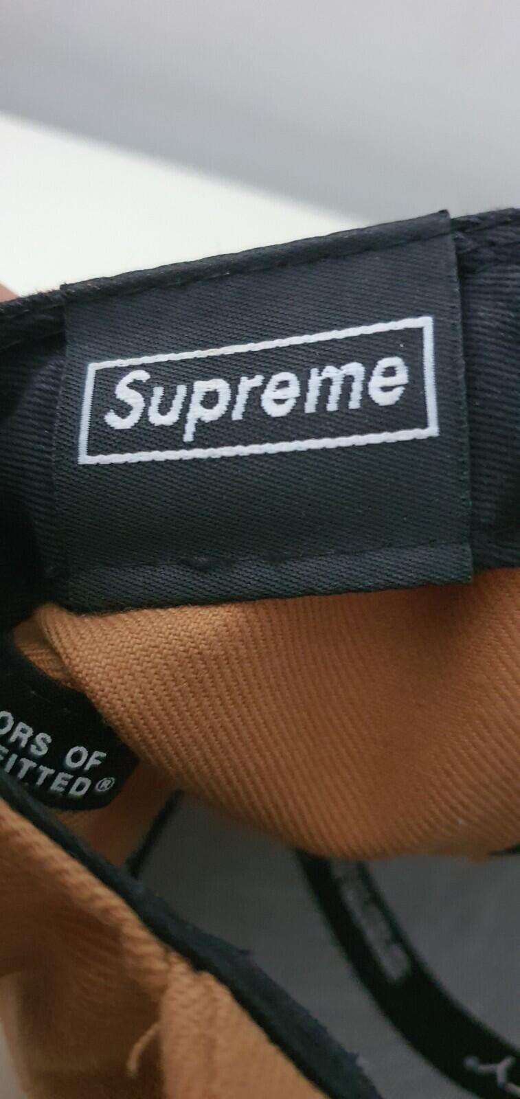 FW10 Supreme Classic Logo New Era brown hat cap 7 1/8 vintage 2010 Very Rare