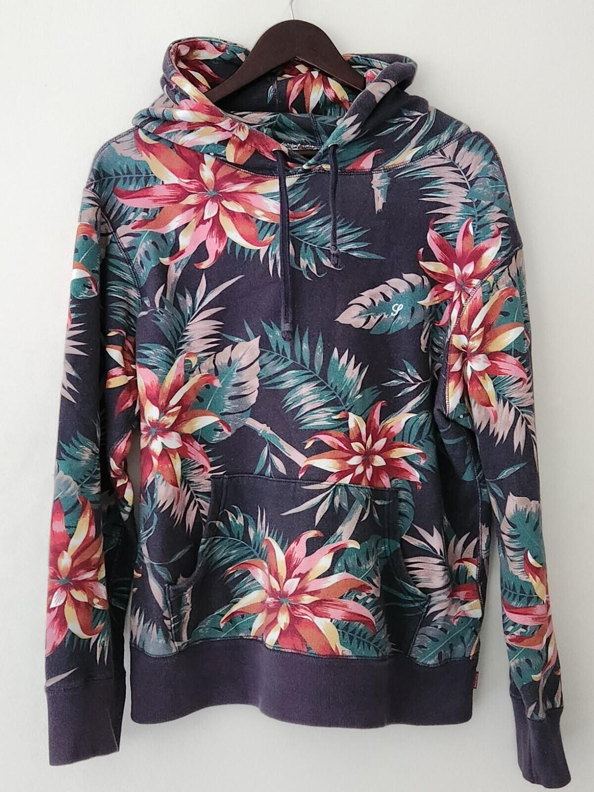 SS12 Supreme Floral Pullover hooded sweatshirt M Medium hoodie vintage Flowers