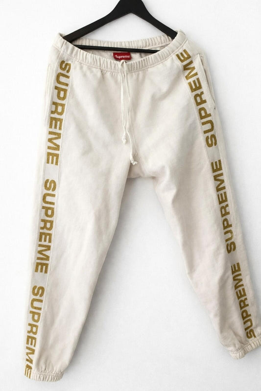 Pantalón de chándal Supreme Metallic Rib SS20 natural talla S