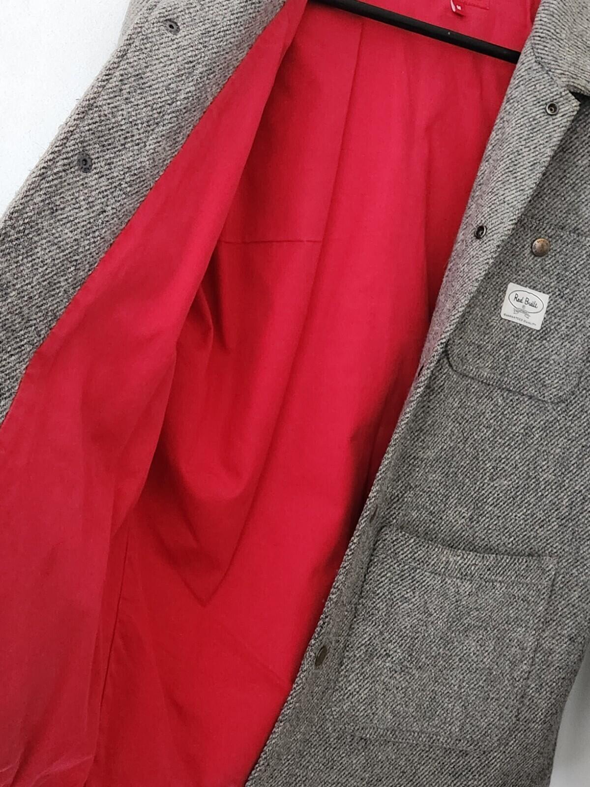 FW10 Supreme Woolrich Wool Coat  size M Medium Grey Red Jacket Vintage 2010 Rare