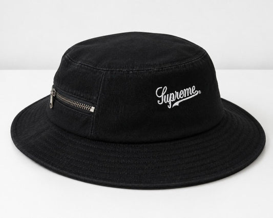 Gorro Supreme Zip Twill Crusher SS19 negro Talla M/L