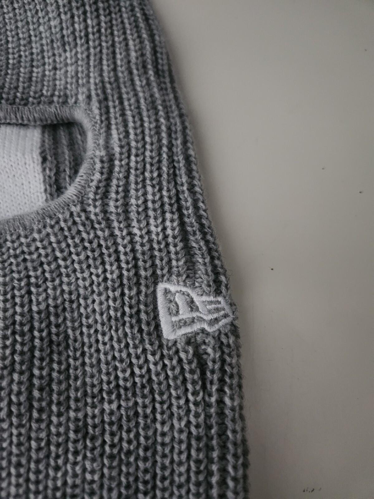 FW20 Supreme New Era Balaclava Heather Grey Jacquard Logo Embroidered