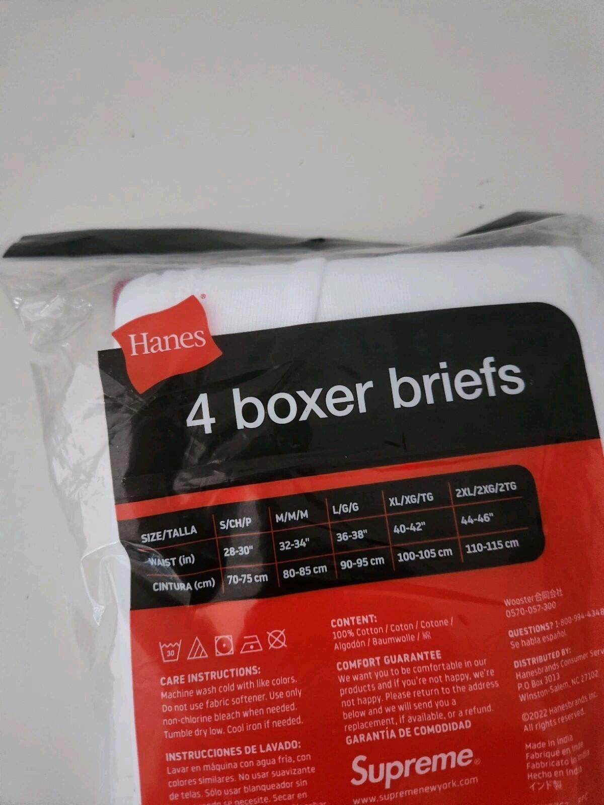 FW24 Supreme Hanes boxer briefs (4 pack) White Underwear Size S Small New Shorts