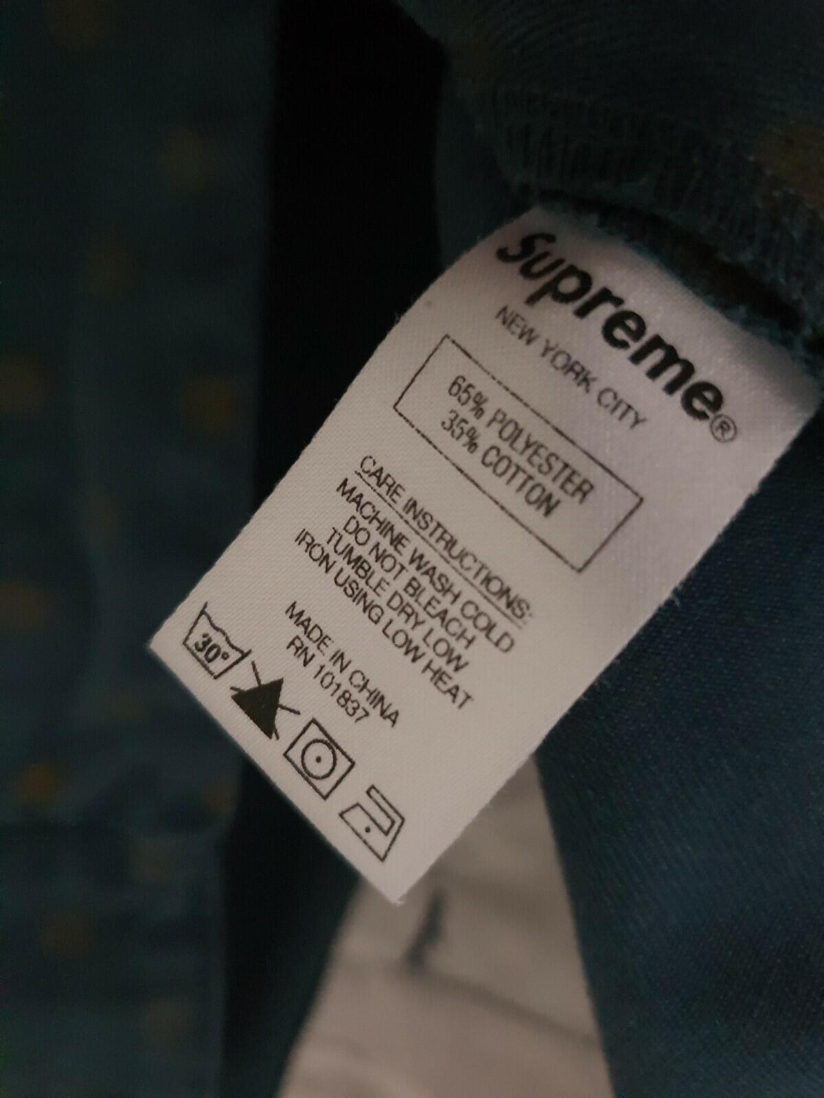 FW18 Supreme Work Pant Light Navy Polka Dot Size 32 W32 L30