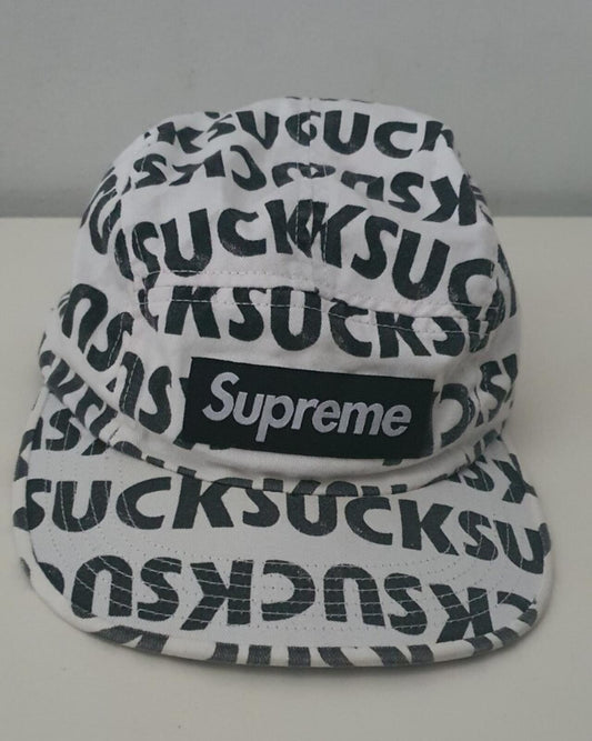 Gorra FW16 Supreme Suck camp blanca