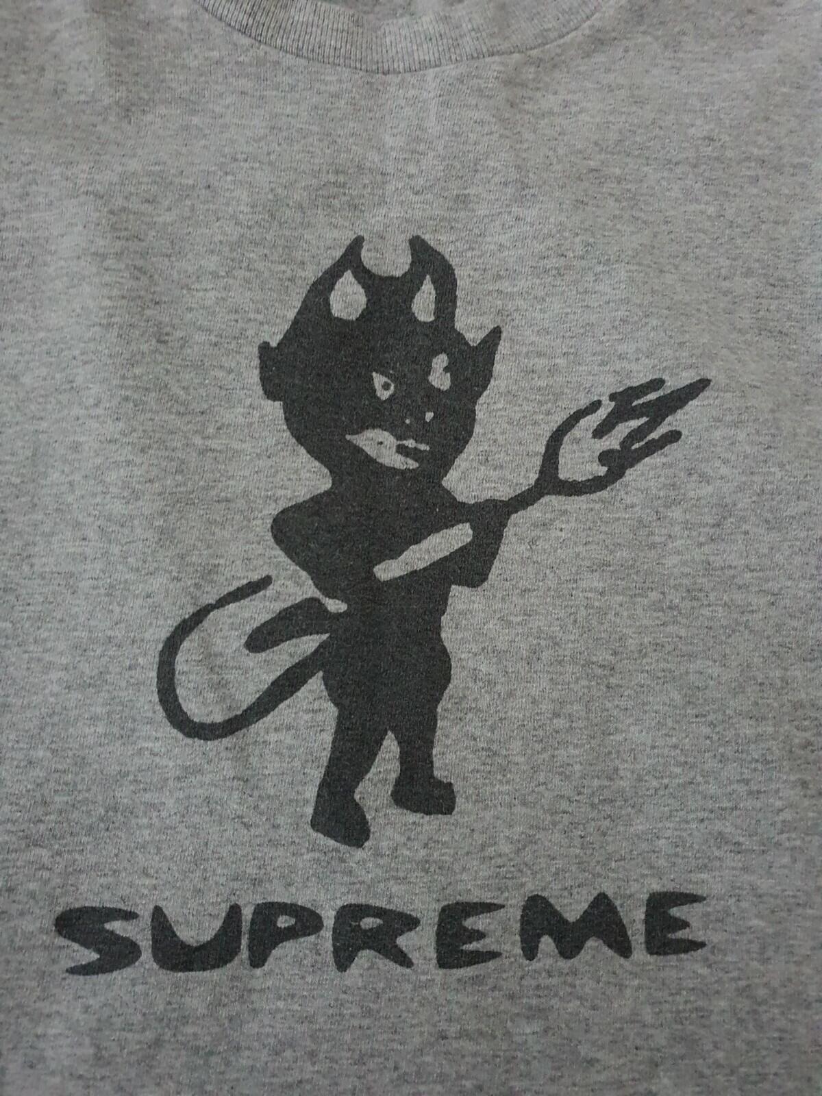 FW15 Supreme Devil heather grey tee size S Small T-shirt Rare