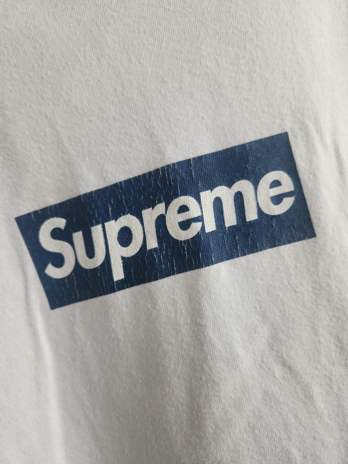 SS15 Supreme New York Yankees Box Logo white tee size M medium T-shirt USA made