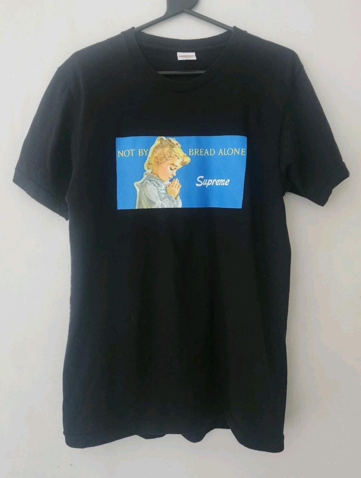 SS15 Supreme Bread Alone Tee Schwarz T-Shirt Größe M Medium Engel