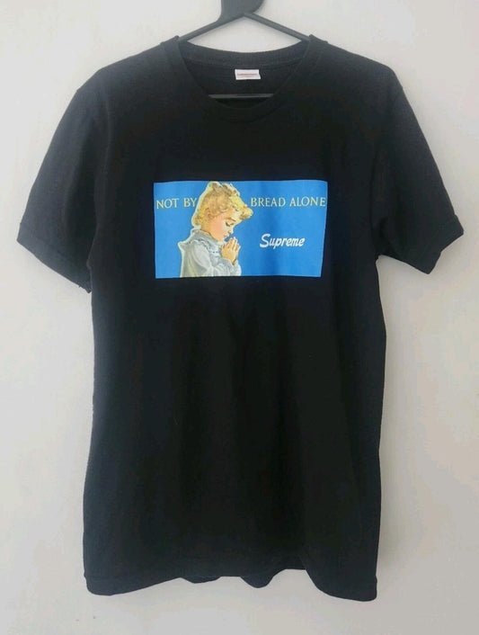 SS15 Supreme Bread Alone camiseta negra talla M Mediana Ángel