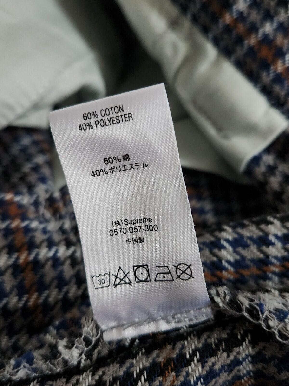 SS18 Supreme Work short 30 size S small shorts Grey Plaid Twill