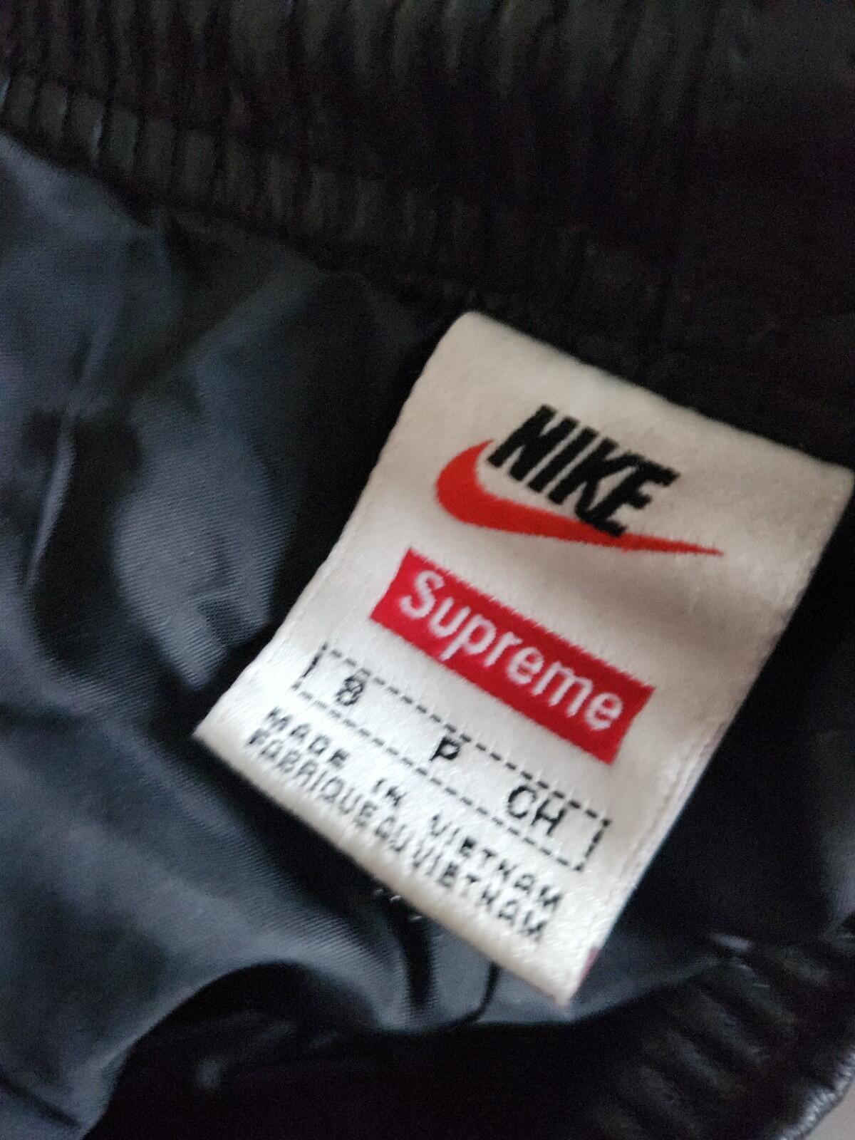 FW19 Supreme x Nike Leather Warm Up Pant RRP $498 Black S Small W30 L30 Trousers