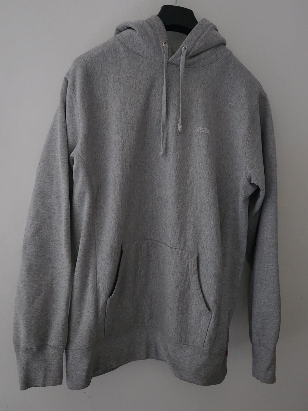FW16 Supreme 3M Reflective Logo hooded sweatshirt Grey
