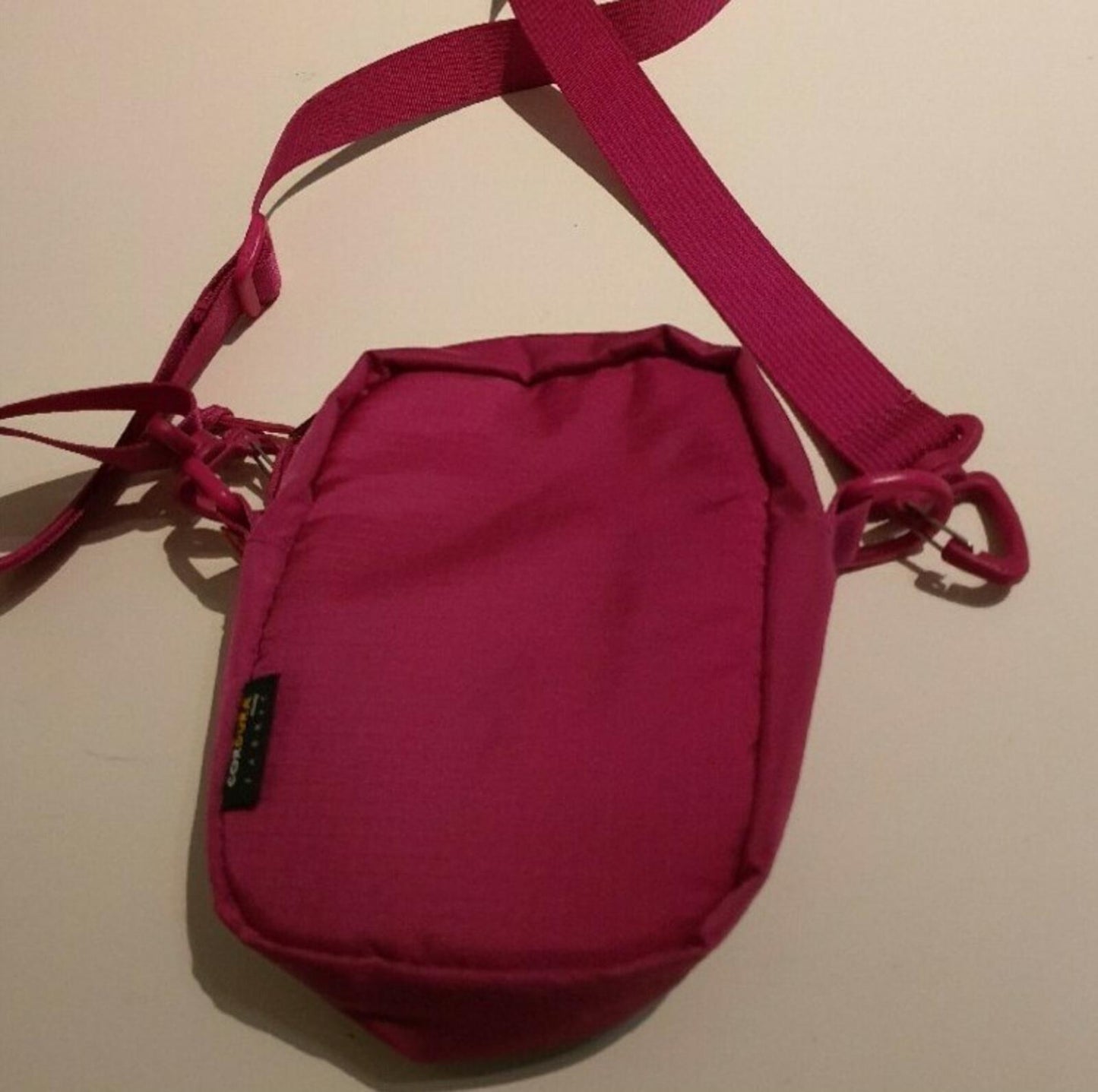 SS17 Supreme small shoulder bag magenta Cordura fabric