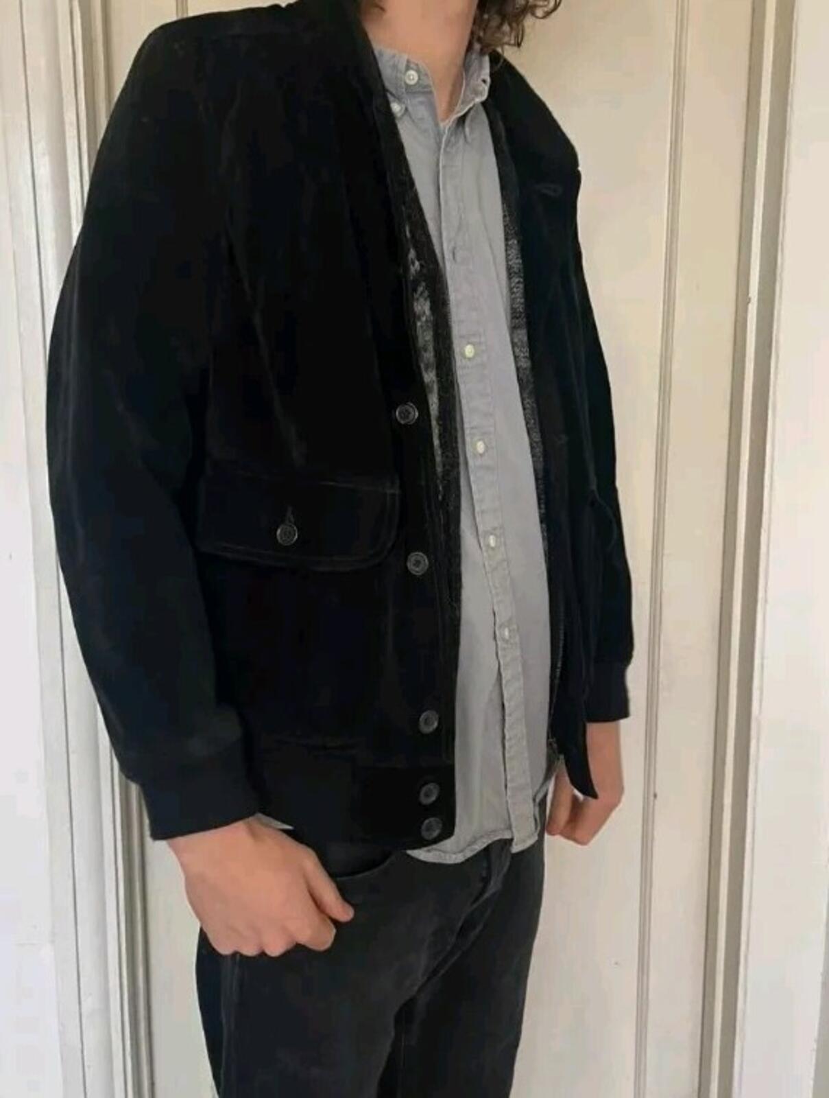 SS14 Supreme Schott NYC Wildleder Bomberjacke Schwarz Größe L