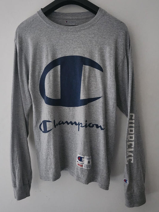 Camiseta de manga larga SS17 Supreme x Champion gris talla M (mediana)