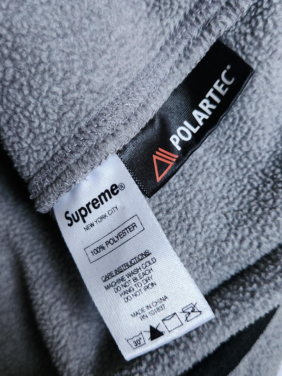 FW15 Supreme Polartec vest Size XL Grey Gilet Fleece