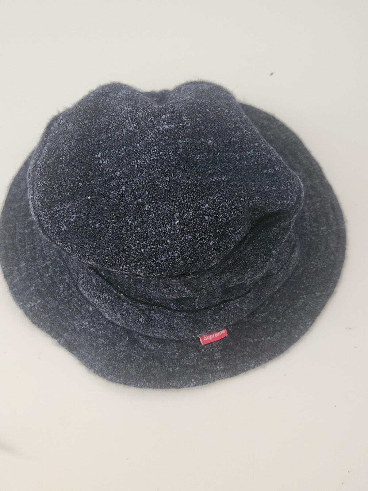 SS14 Supreme Loro Piana French Terry crusher Navy bucket hat Blue Vintage 2014