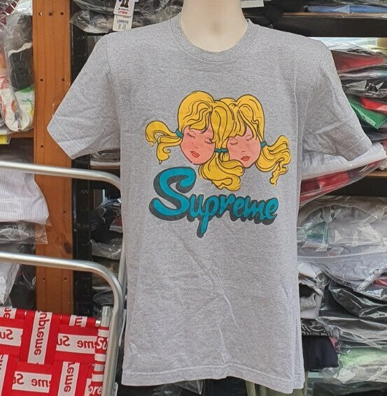 FW13 Supreme Twins Tee Heather Grey Größe M
