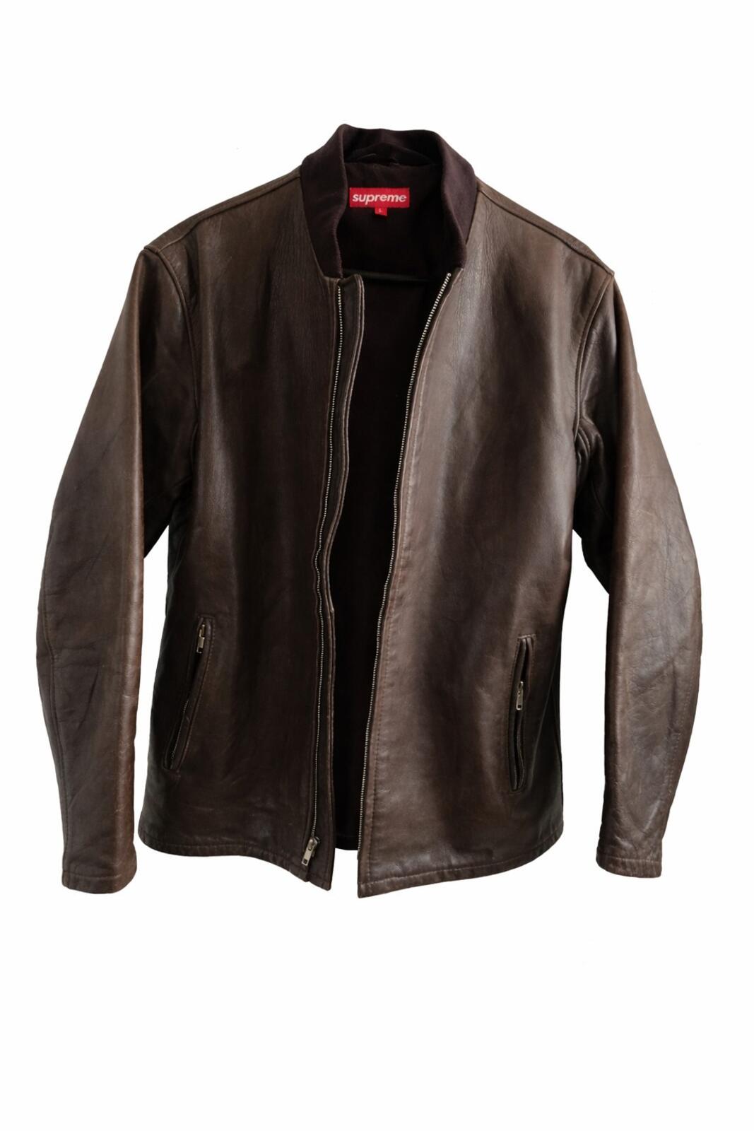 Supreme Vintage Mid-1990s Leather Jacket Schott USA Made Size L  Very Rare Grail