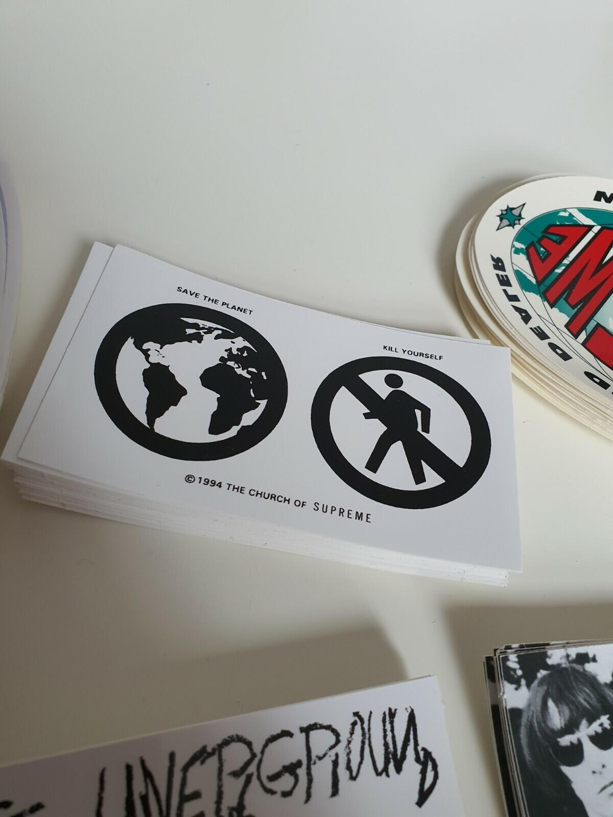 100 FW19 Supreme mixed stickers The Velvet Super Cream Save The Planet(1 brick )