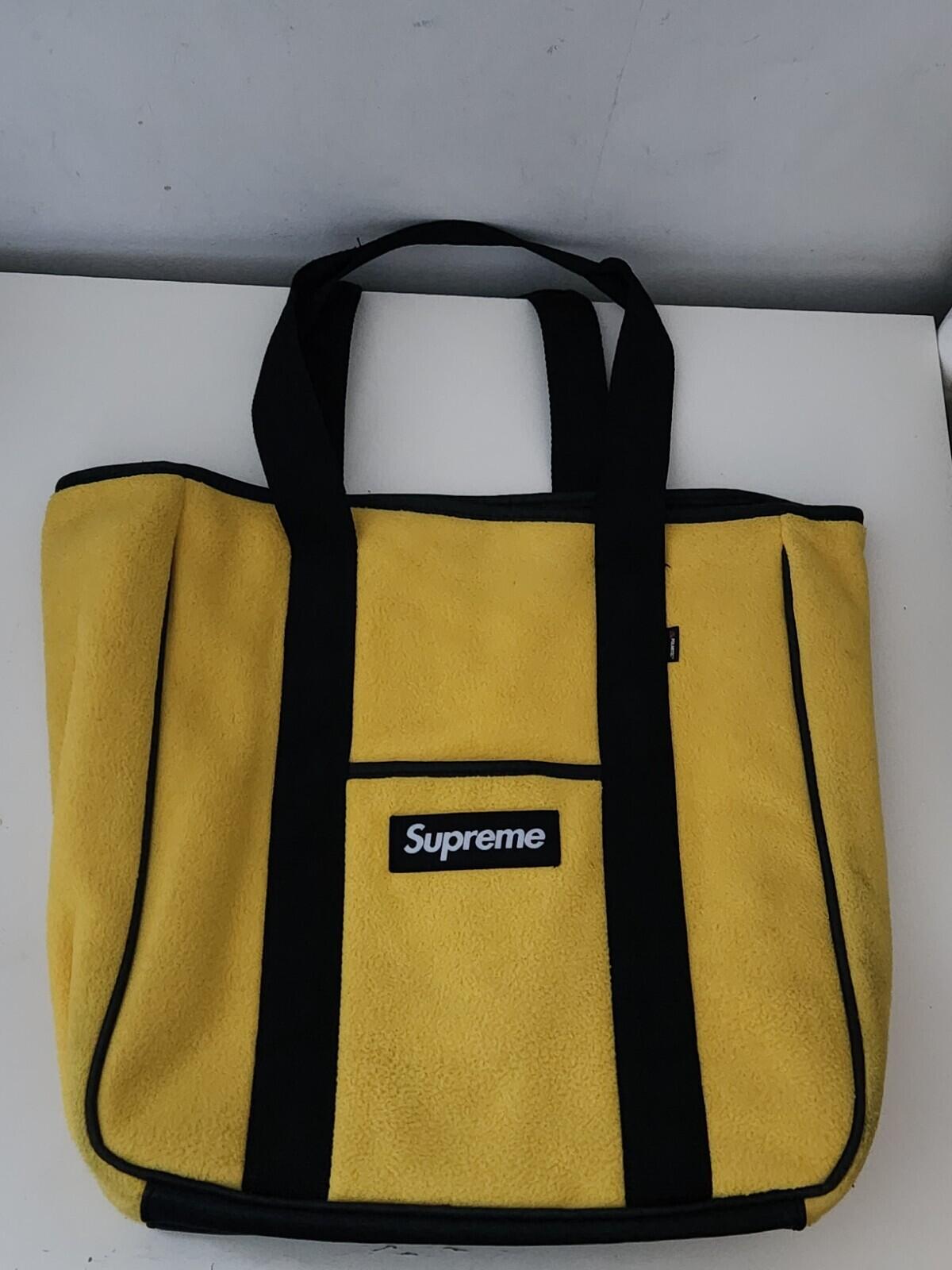 FW17 Supreme Polartec Tote Yellow Bag Fleece 20L