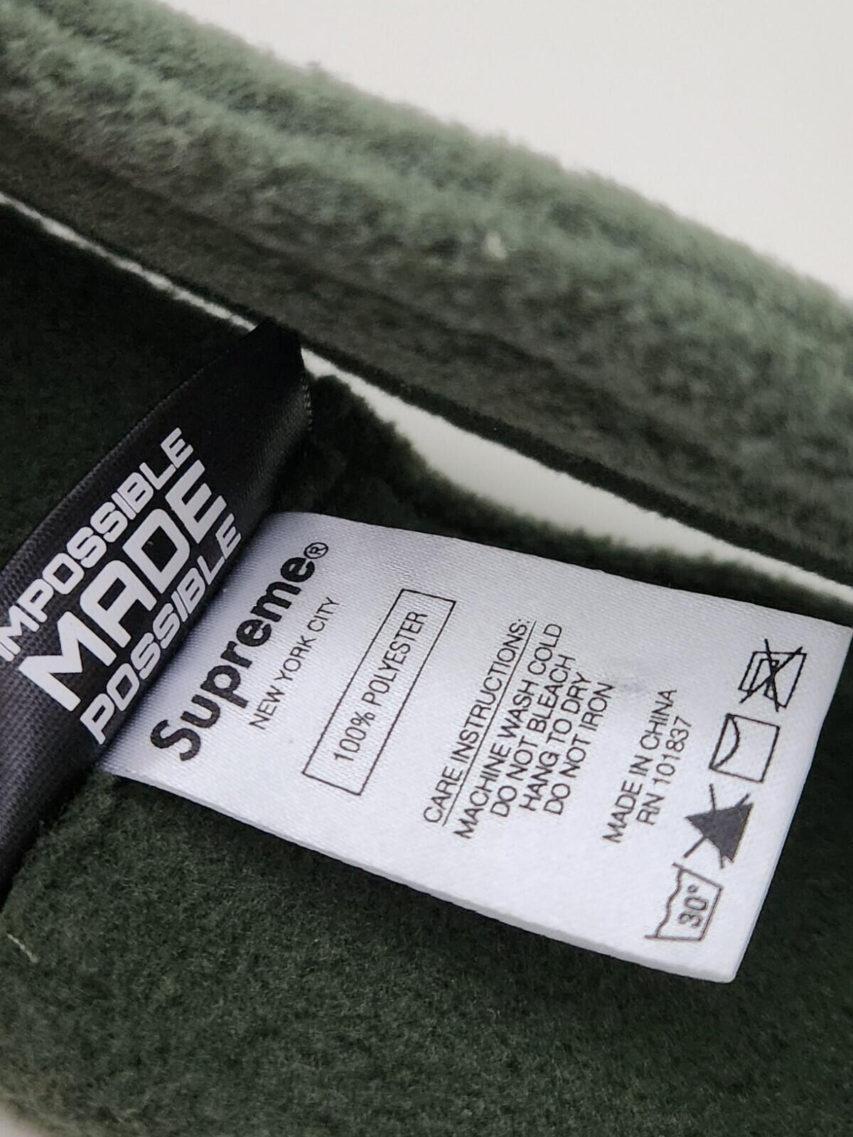 FW18 Supreme x Polartec Olive fleece headband Green Accessory