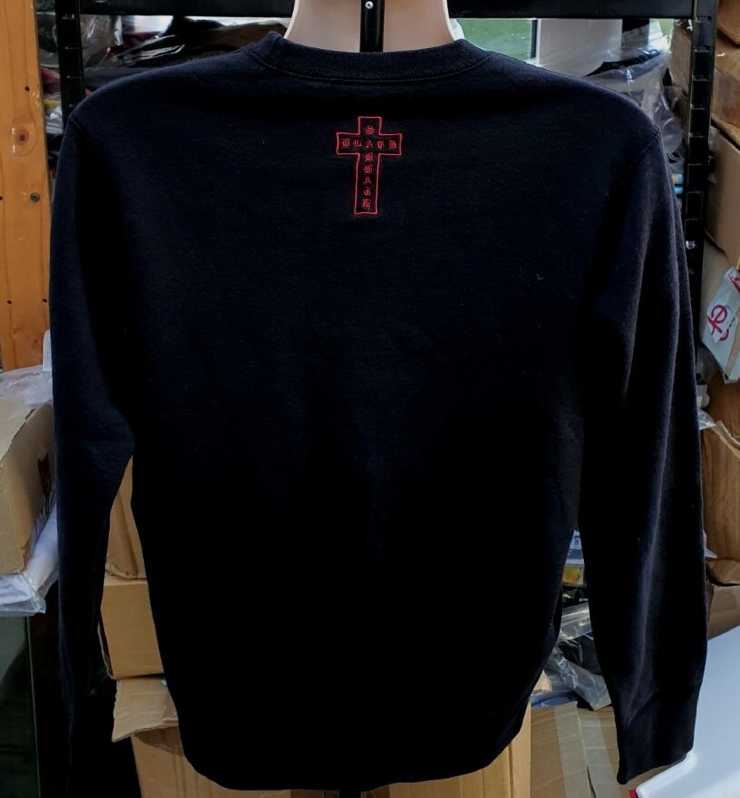 SS16 Supreme x Black Sabbath Paranoid Crewneck Black Size S Ozzy Osbourne