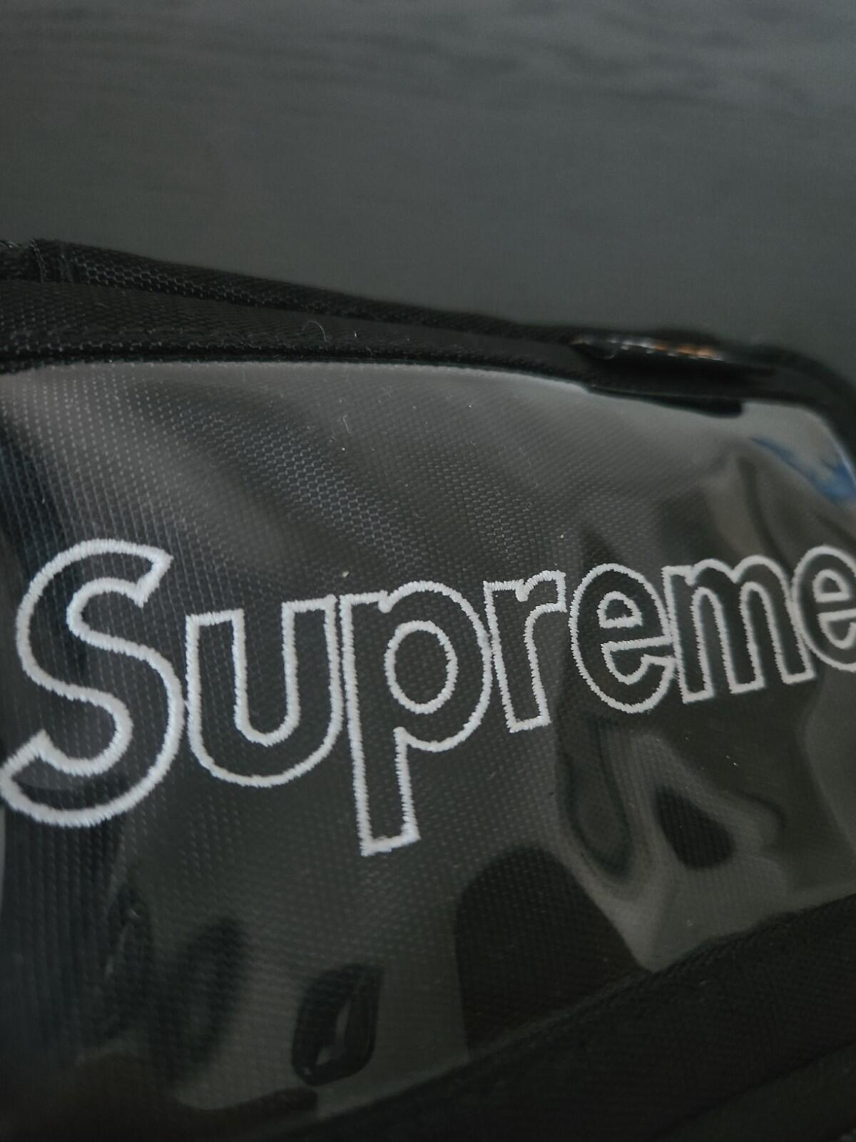 FW19 Supreme schwarze kleine Reißverschlusstasche aus Cordura-Nylon, wasserabweisende Geldbörse, neu