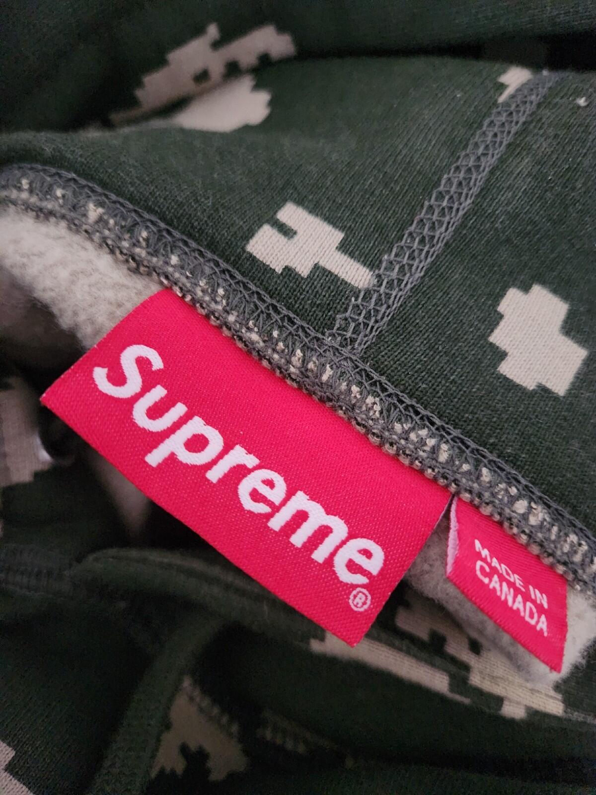 FW21 Supreme Box Logo Hooded Sweatshirt Olive Russian Camo Size L