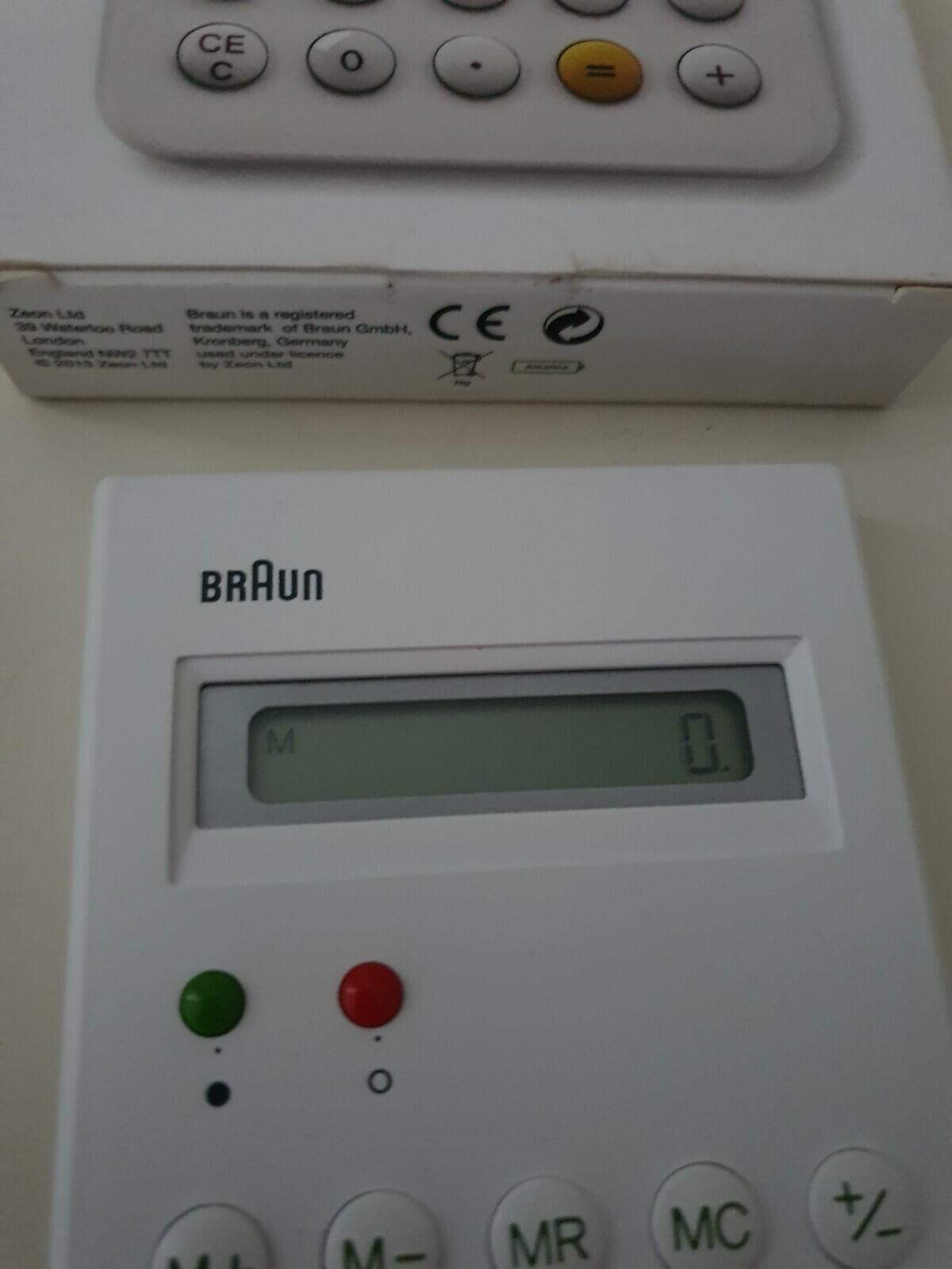 FW15 Supreme x Braun Et66 white calculator with protective slide cover Accessory