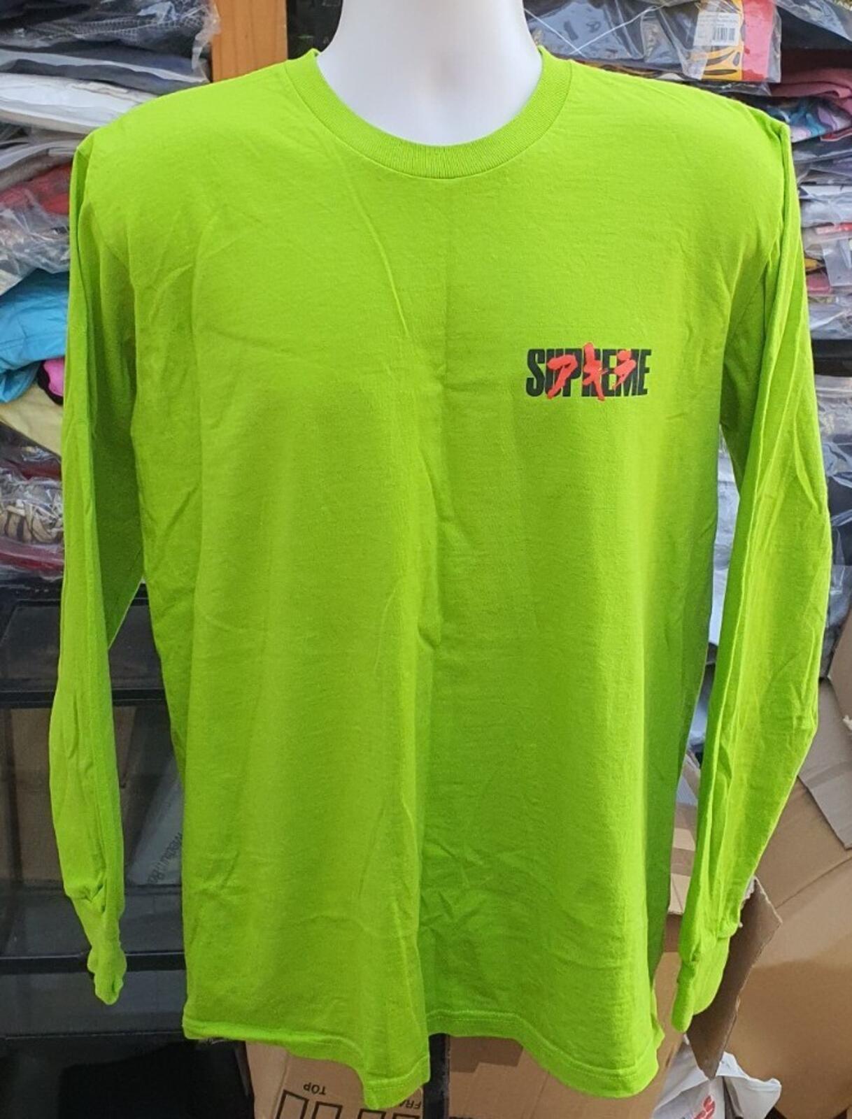 FW17 Supreme x Akira Neo-Tokyo L/S Tee Lime Size M Anime