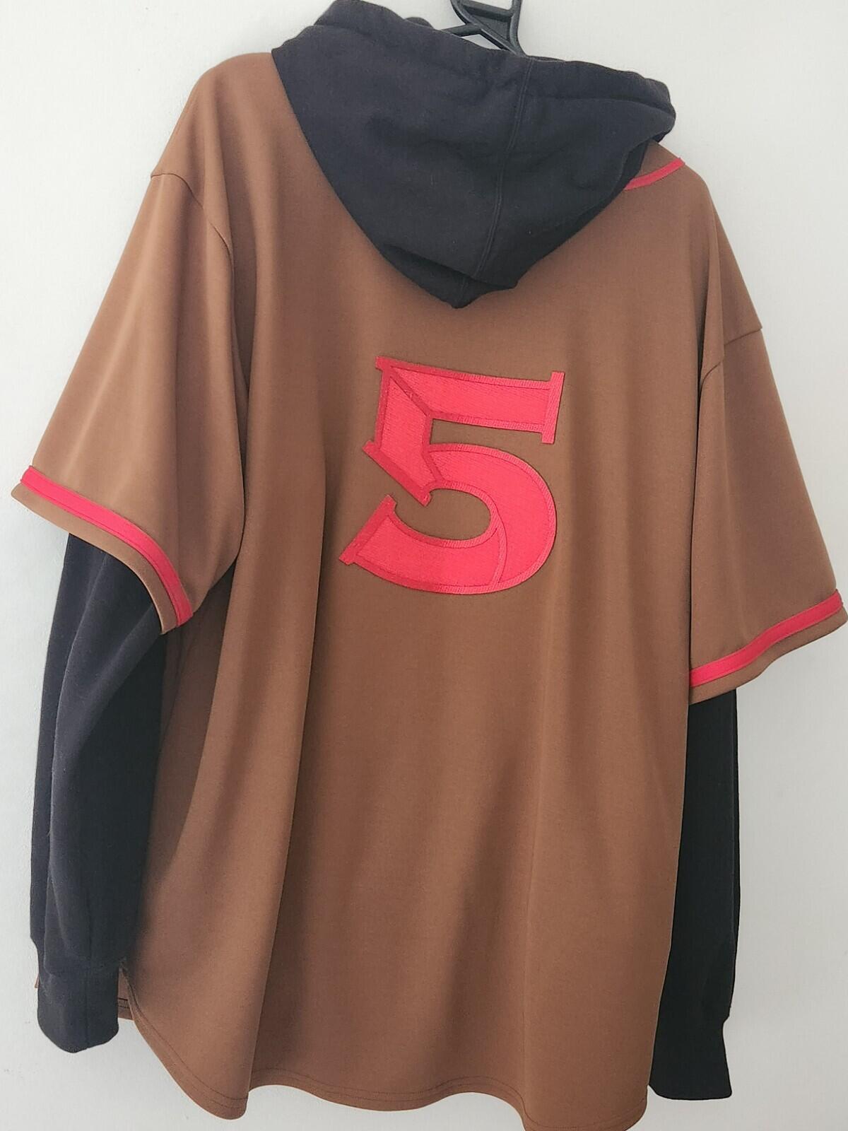 SS22 Supreme Baseball Jersey Kapuzenpullover Größe XL Braun 5