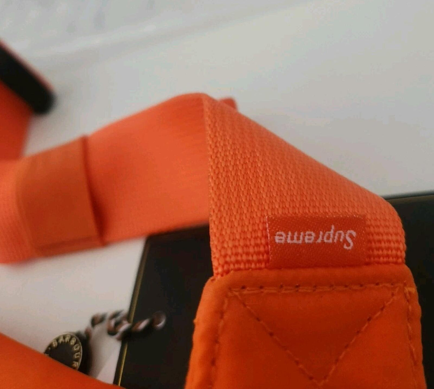 HW20 Supreme Barbour Gürteltasche aus gewachster Baumwolle wasserabweisend