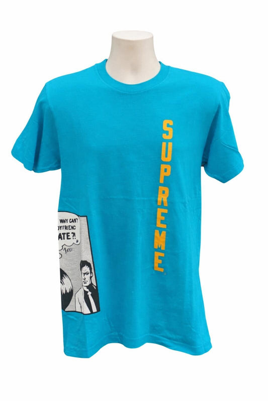 Camiseta Boyfriend SS17 Supreme x Thrasher, color verde azulado, talla M, fabricada en EE. UU.