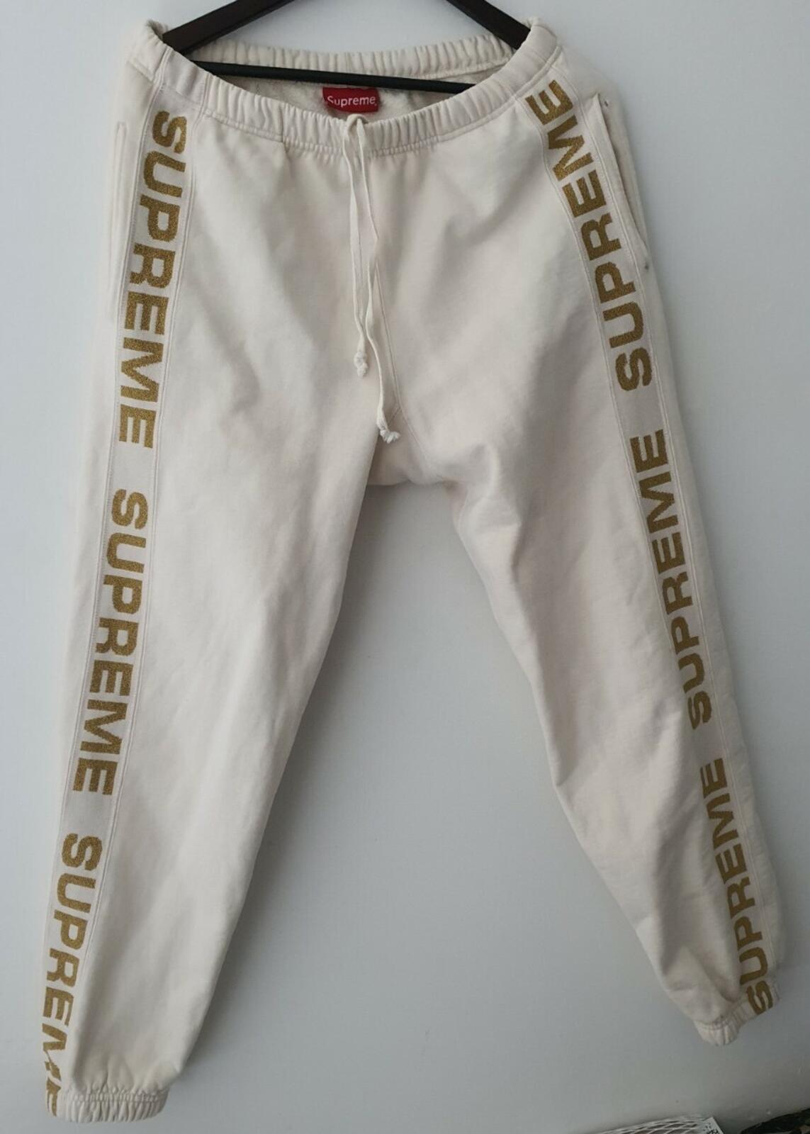 SS20 Supreme Metallic Rib Sweatpant Natural Size S