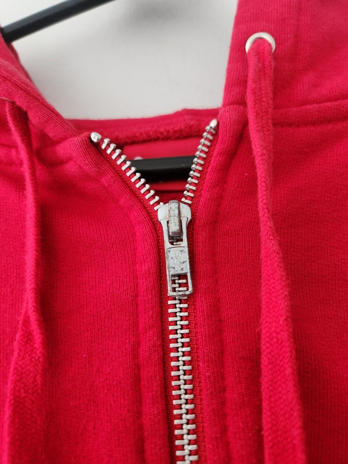 SS17 Supreme Small Box Logo Zip Up hooded sweatshirt red hoodie L large tonal