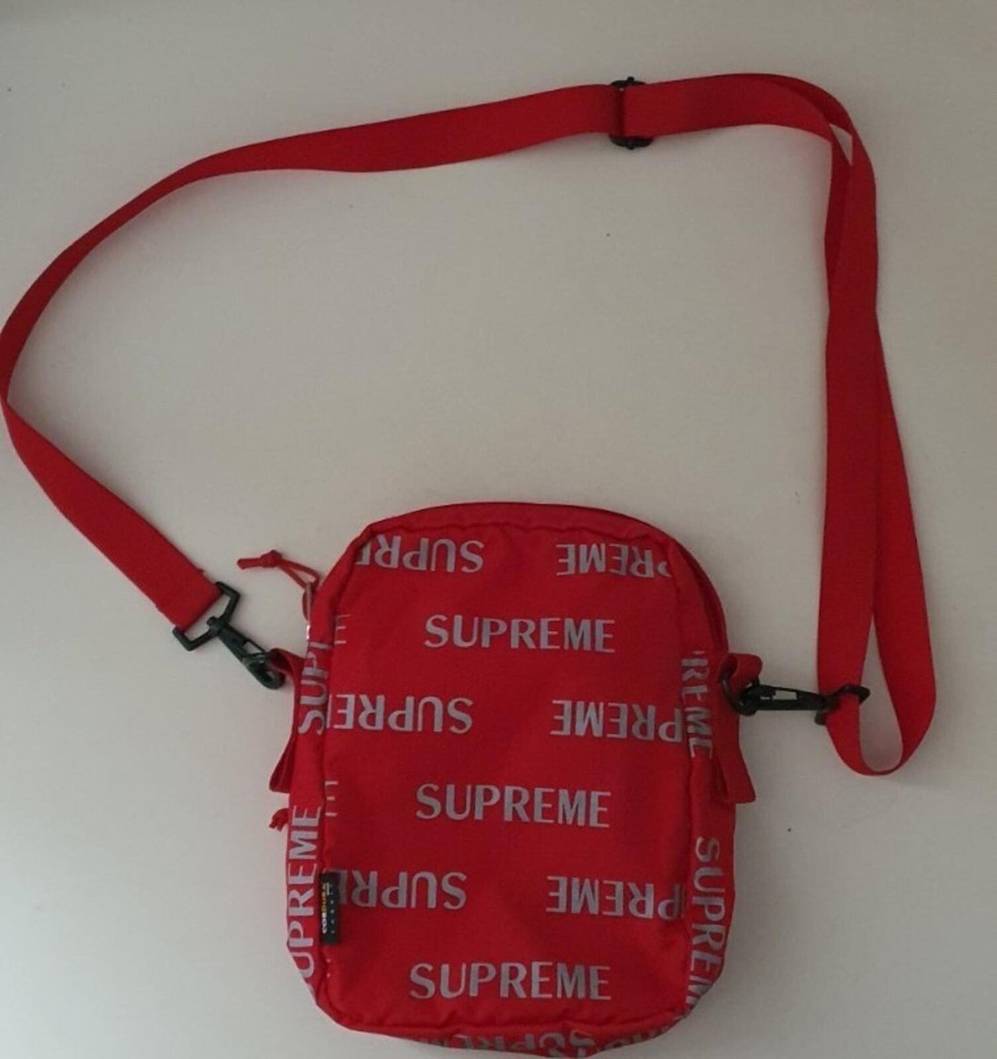 FW16 Supreme 3M Reflective Repeat Shoulder Bag Rojo