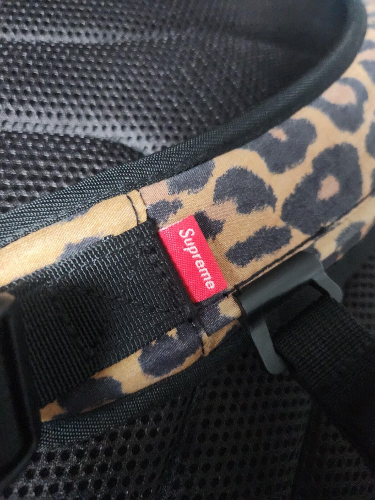 FW20 Supreme Backpack Leopard Bag Water Resistant Nylon Rucksack