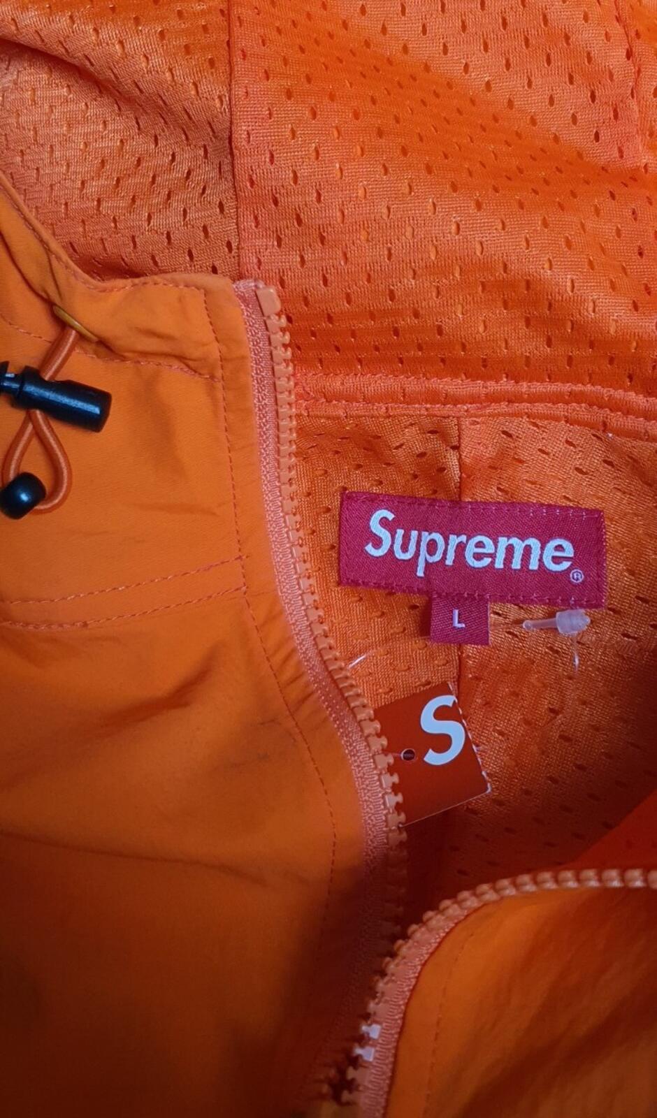 SS18 Supreme Reflective Taping Hooded Pullover L large jacket Water resistant