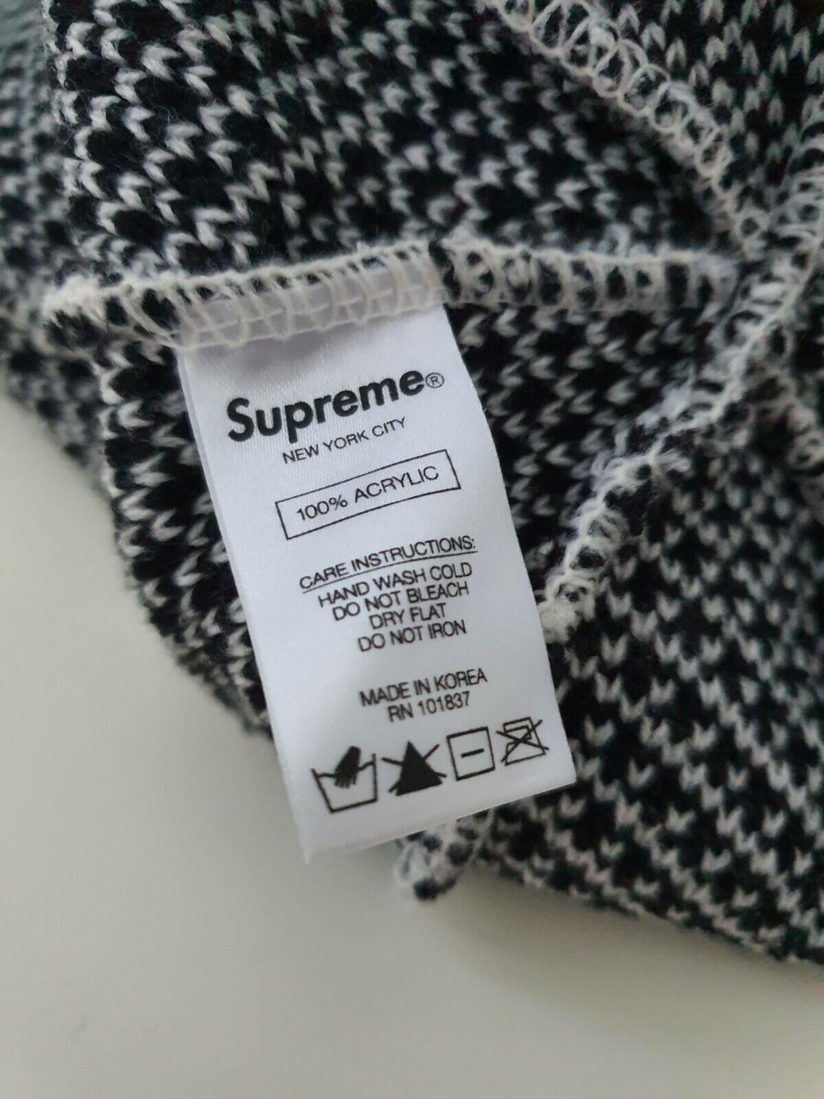 FW20 Supreme Fair Isle black Beanie