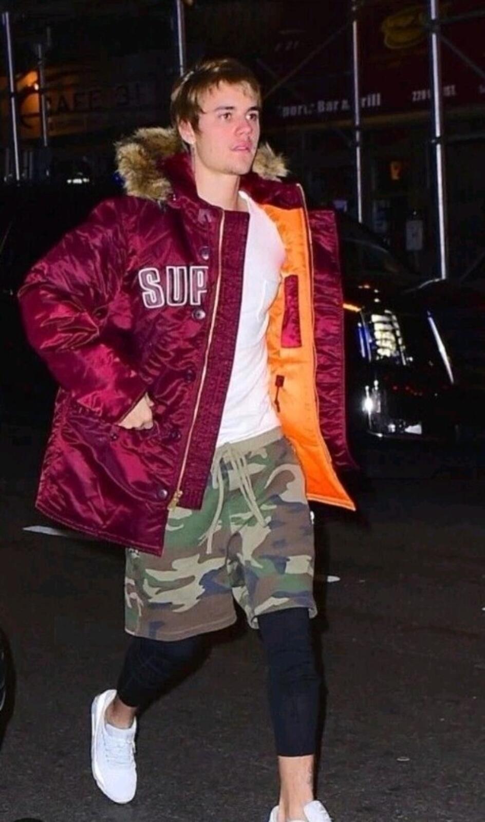 FW16 Supreme Arc Logo N-3B Parka Olive Size L Justin Bieber