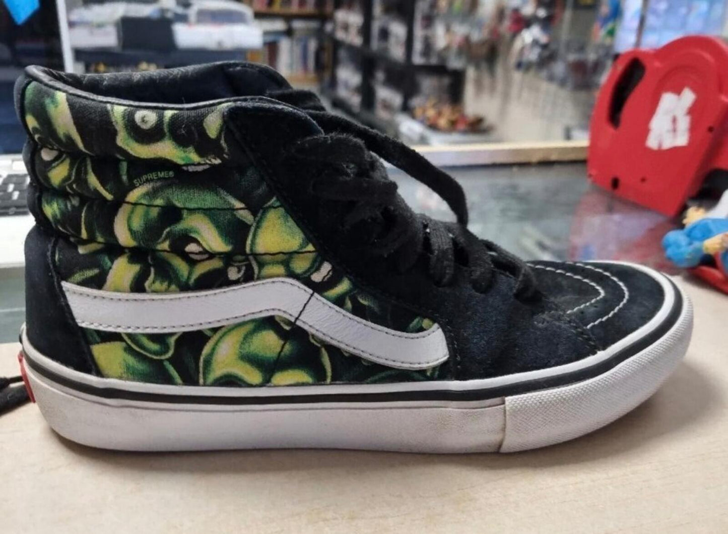 SS18 Supreme Vans Skull Pile Sk8-Hi Trainers Size UK 7 US 8 EUR 40.5
