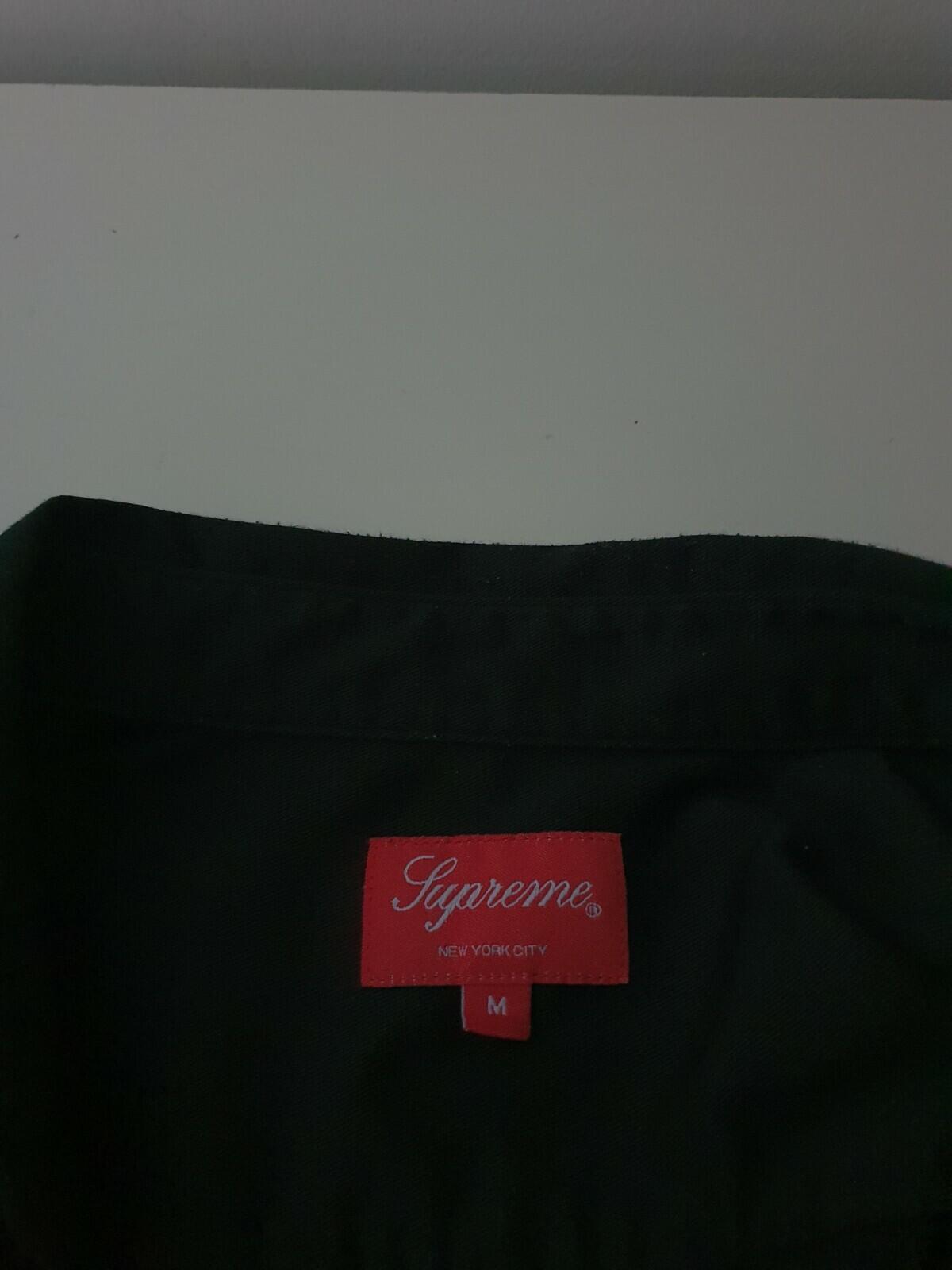SS19 Supreme Racing Logo Work Shirt Black Size M