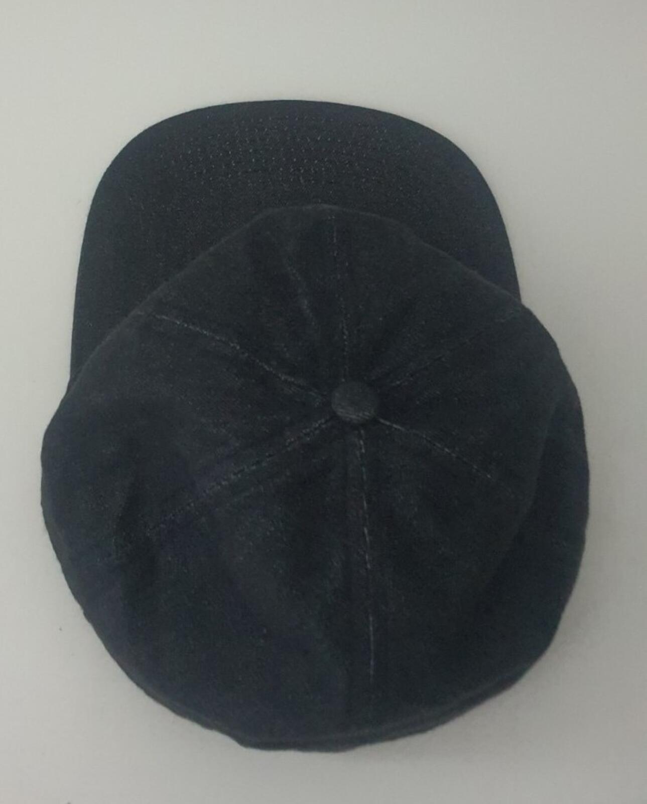FW14 Supreme Fitted Denim Varsity 6-panel Black Hat Size M