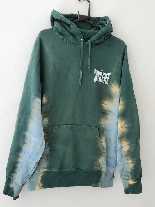 FW21 Supreme Bleached Hooded Sweatshirt hoodie size Medium M dark green